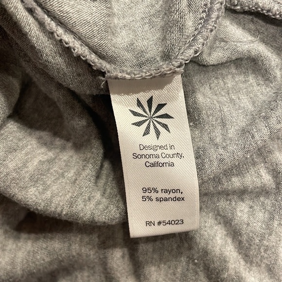 Athleta Heather Grey Elastic Waist Maxi Skirt with side slits - Picture 8 of 8